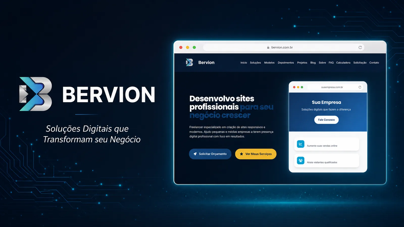 Banner da Bervion para sites e modelos digitais
